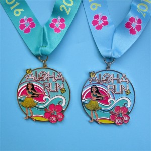 Bunte weiche Emaille Running Medal Awards