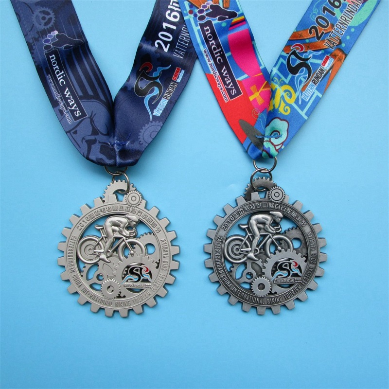 Custom Medaillon Halskette Radsportmedaillen 3D Stereoskopische Medaillen