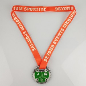 Entwerfen Sie Ihre Sportlegierungsmedaille mit einer lanyard olympischen Medaille -Replik